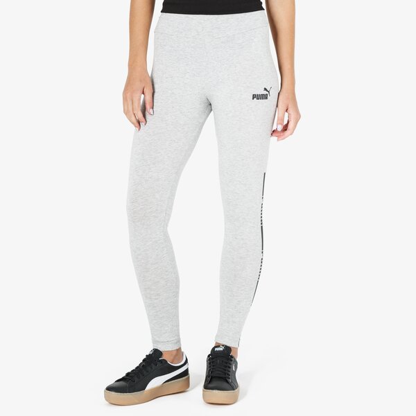 Spodnie dresowe damskie PUMA LEGGINGS ELEVATED ESS TAPE 85214104 kolor szary