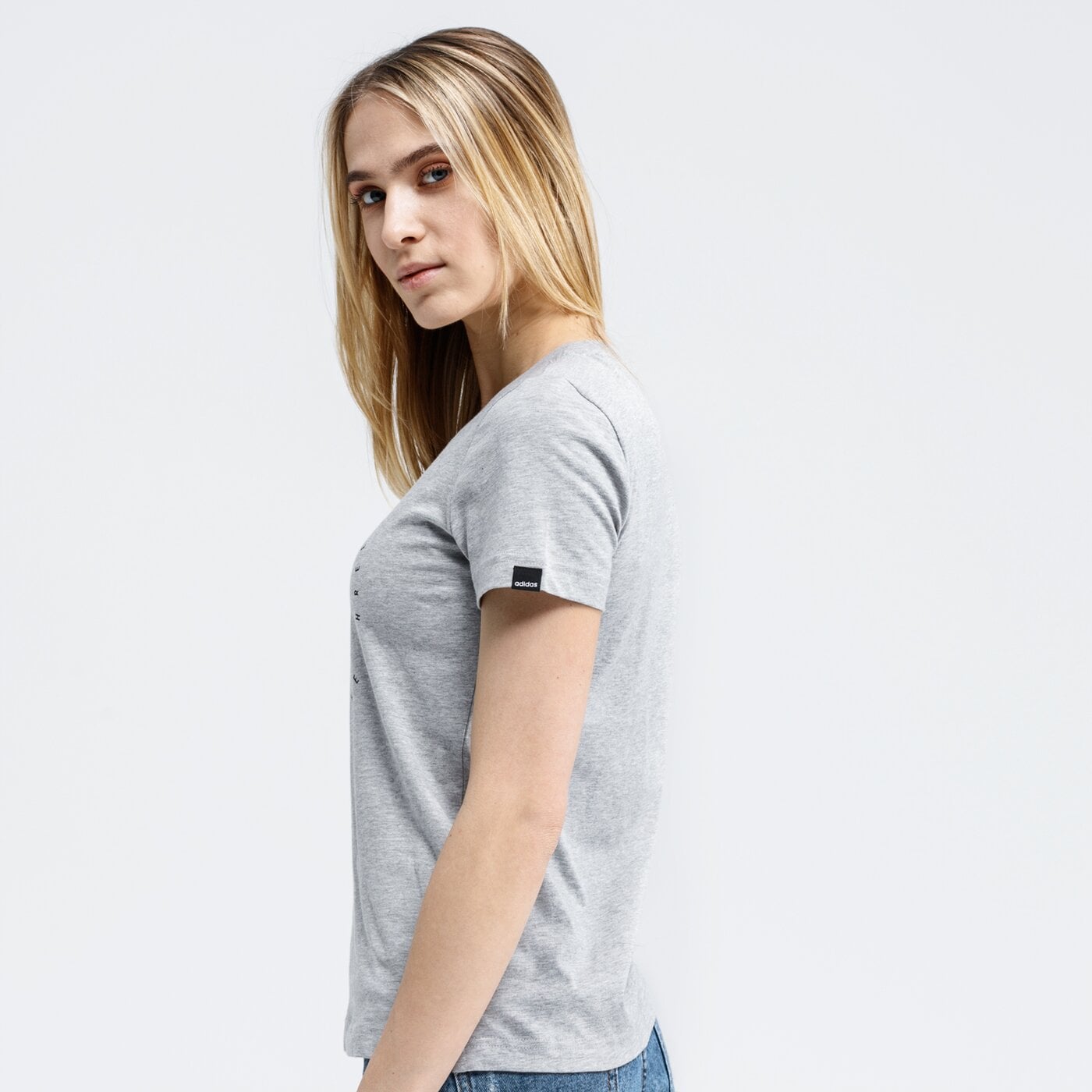 Koszulka damska ADIDAS T-SHIRT W ADI CLOCK T fm6151 kolor szary