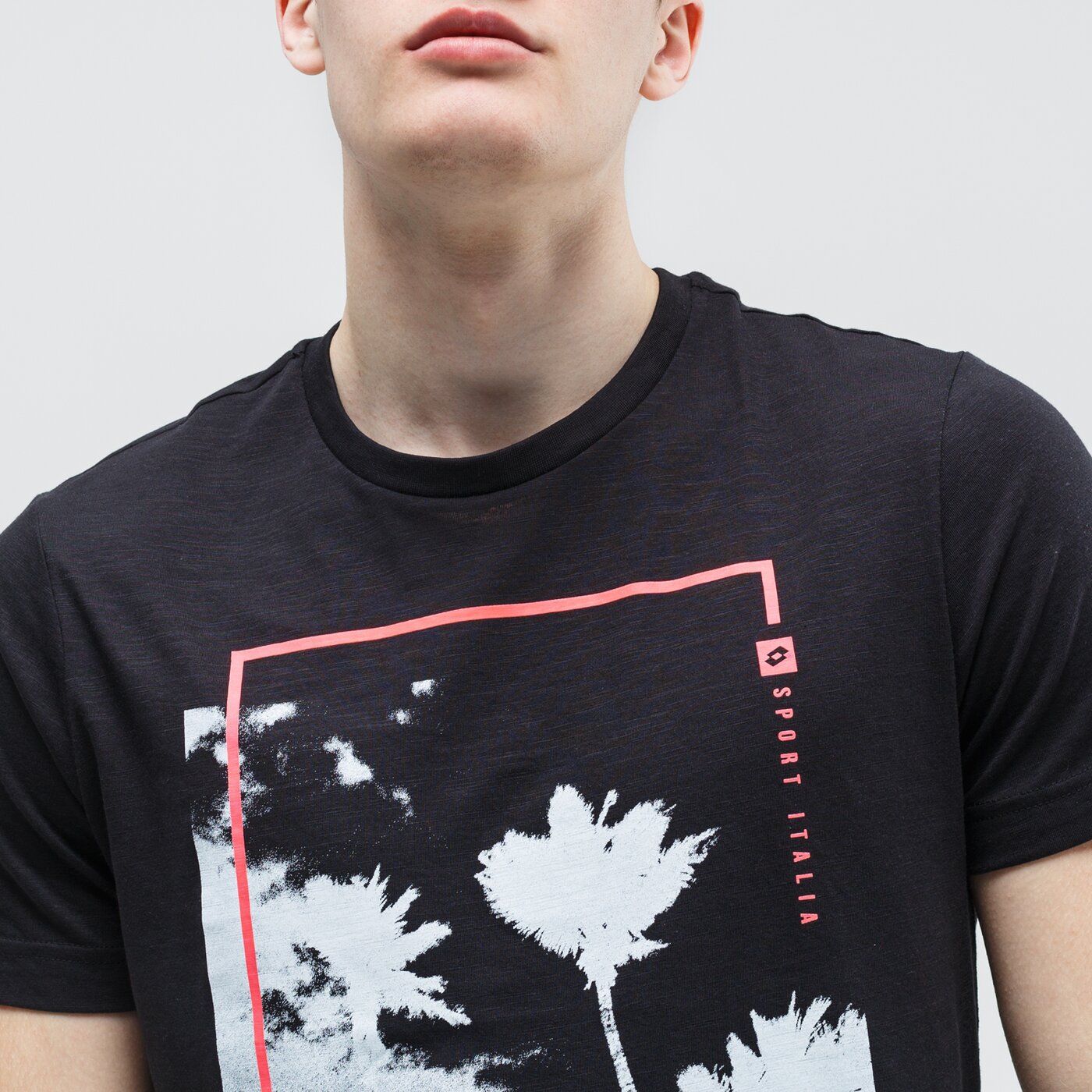 Koszulka męska LOTTO T-SHIRT BEACH PALM PL 213464-1cl kolor czarny