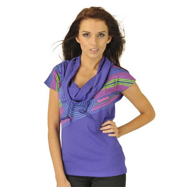 Koszulka damska REEBOK T-SHIRT NCL MES CN TOP TEAM PURPLE o41707 kolor fioletowy