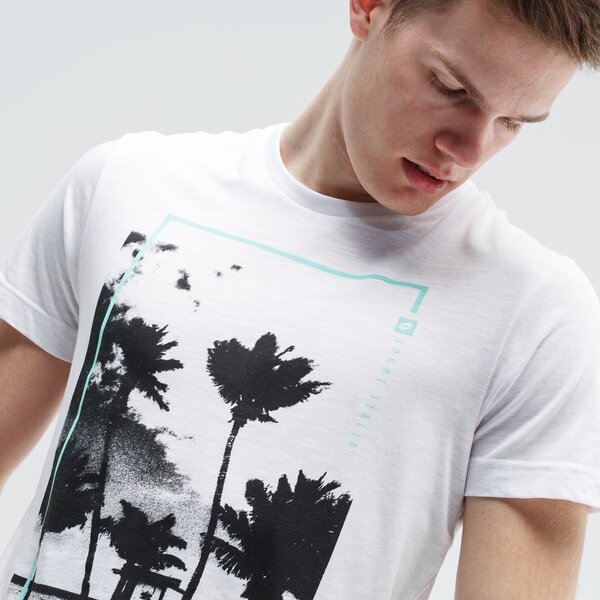 Koszulka męska LOTTO T-SHIRT BEACH PALM PL 213464-0f1 kolor biały