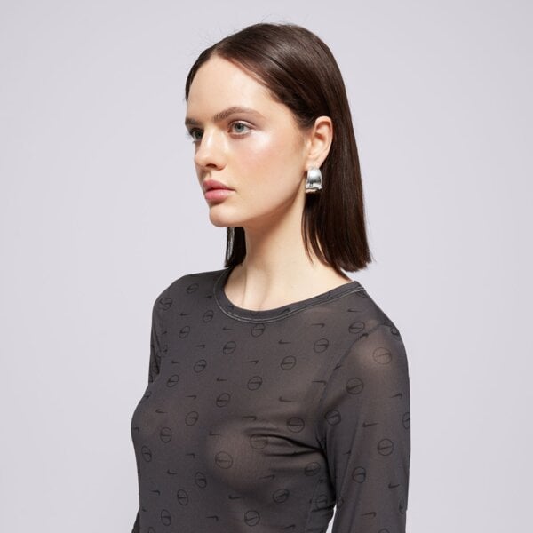 Koszulka damska NIKE T-SHIRT W NSW LS SHEER TOP SW hq3753-060 kolor szary