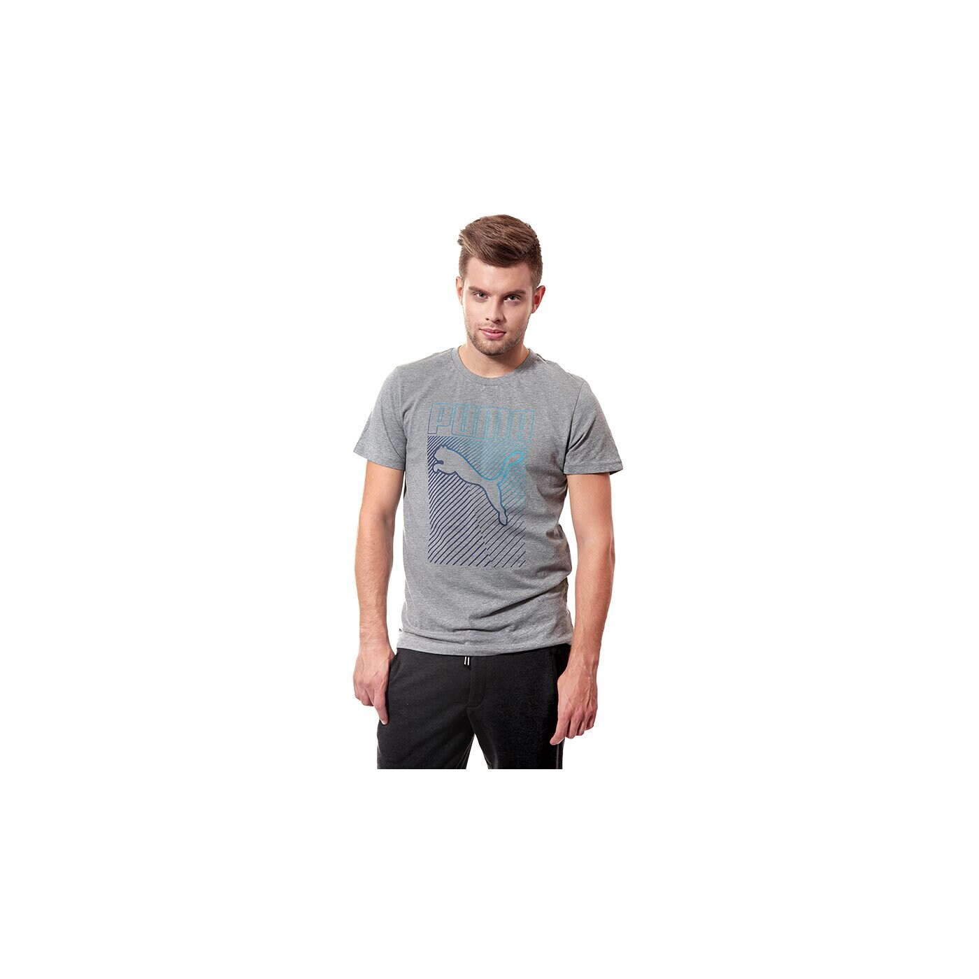 Koszulka męska PUMA T-SHIRT BP MEN 07 83550801 kolor szary