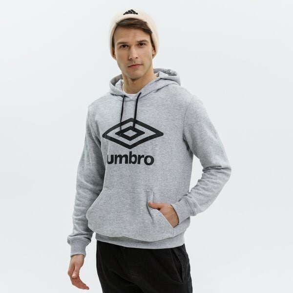 Bluza męska UMBRO BLUZA Z KAPTUREM FW LARGE LOGO - LOOPBACK 65944u-b43 kolor szary