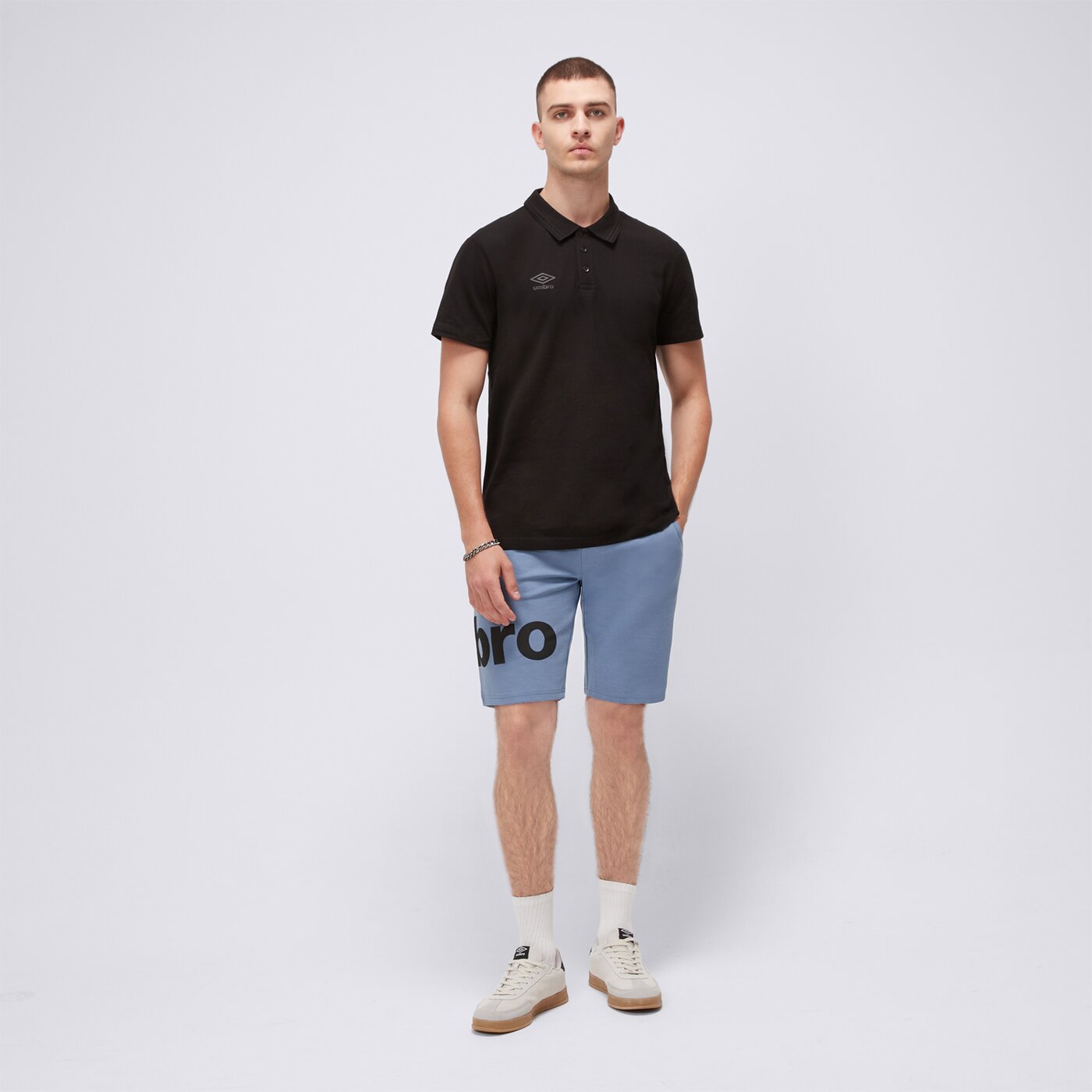 Koszulka polo męska UMBRO POLO ESS ul125pom90001 kolor czarny