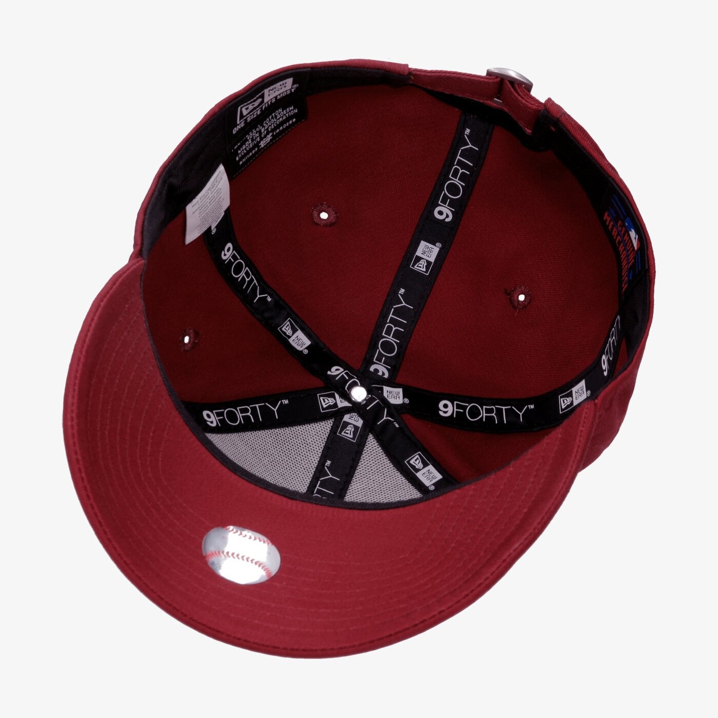 Czapka z daszkiem męska NEW ERA CZAPKA LEAGUE ESSENTIAL 9FORTY NYY PURPLE NEW YORK Y 80636012 kolor bordowy