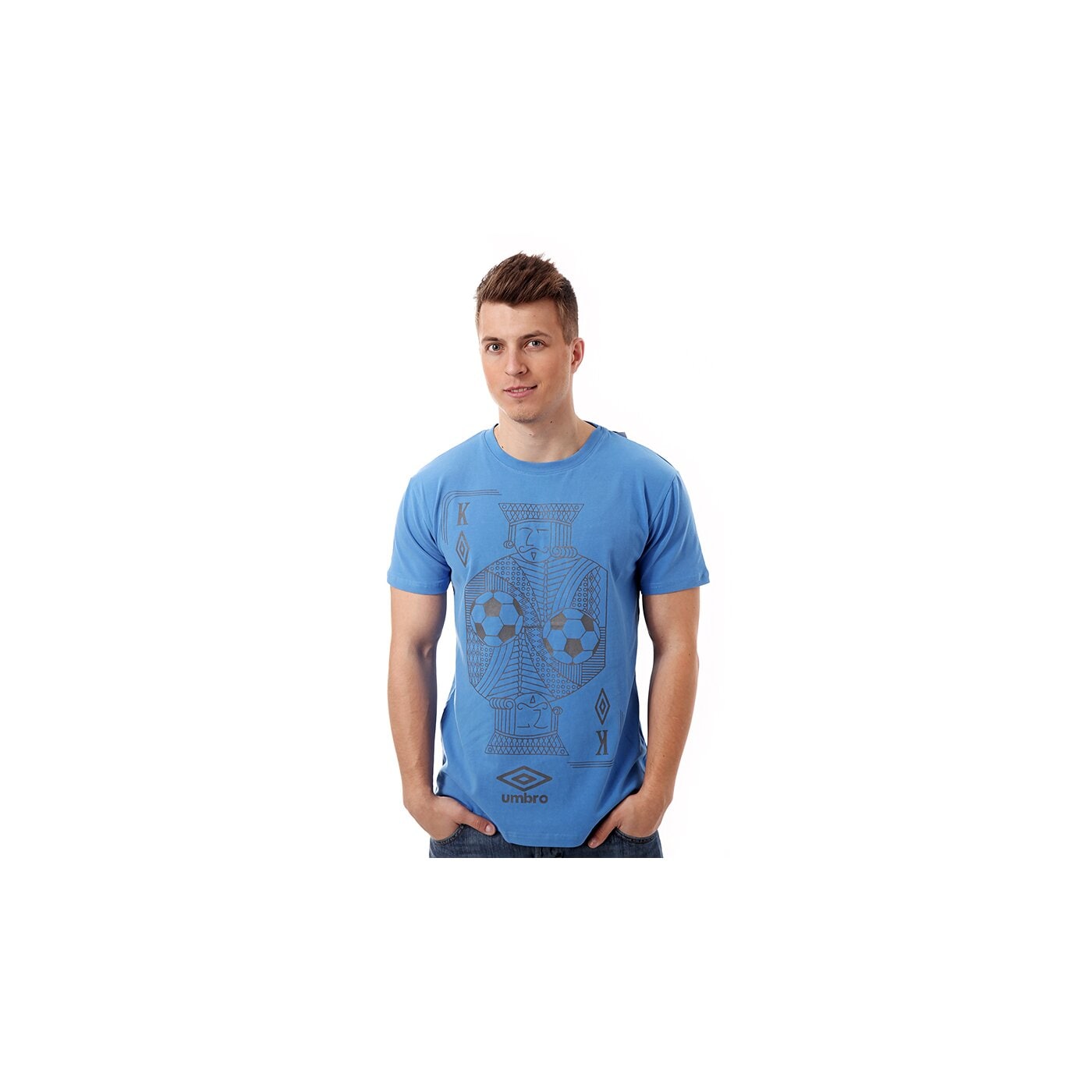 Koszulka męska UMBRO  T-SHIRT NIKITTA ul14tsm15001 kolor niebieski