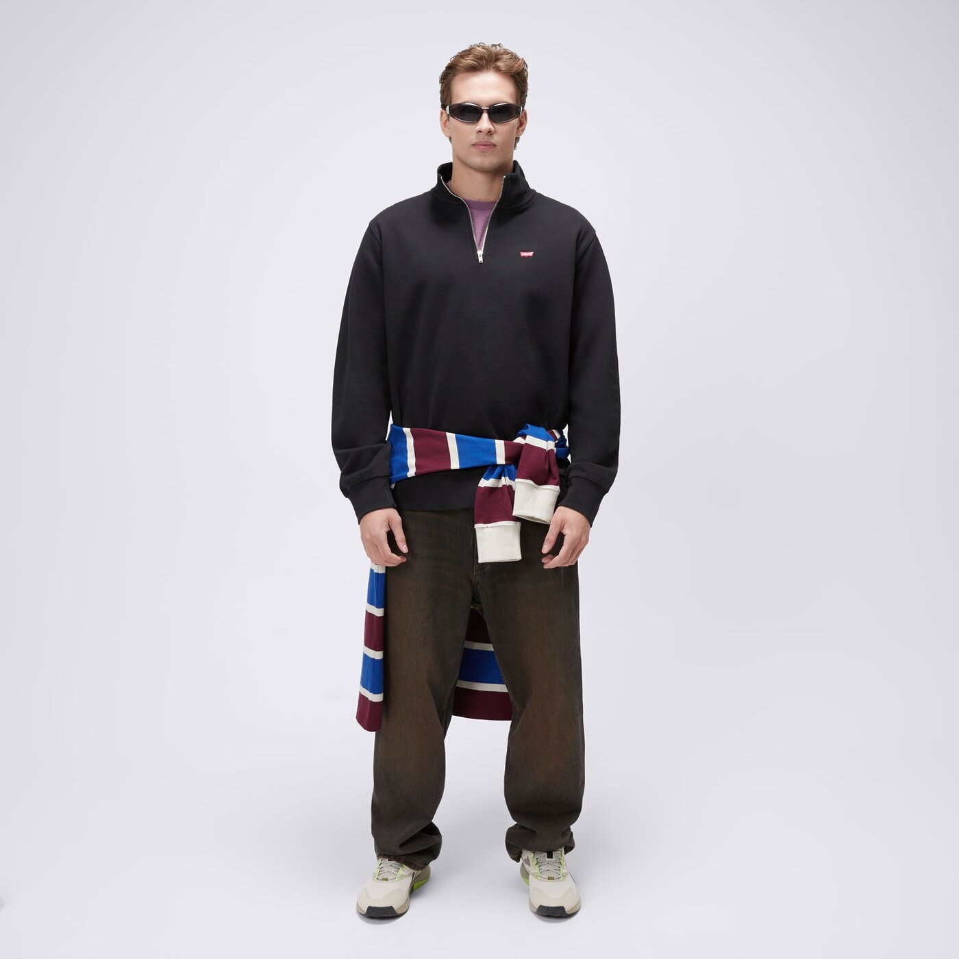 Bluza męska LEVI'S BLUZA ROZPINANA ORIGINAL HM 1/4 ZIP a8606-0000 kolor czarny