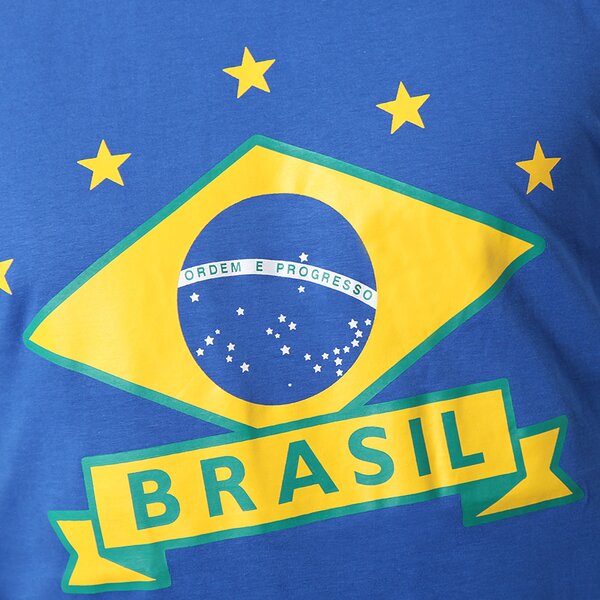 Koszulka męska UMBRO T-SHIRT 2014 - BRASIL CREST TEE 62343u3ai kolor niebieski