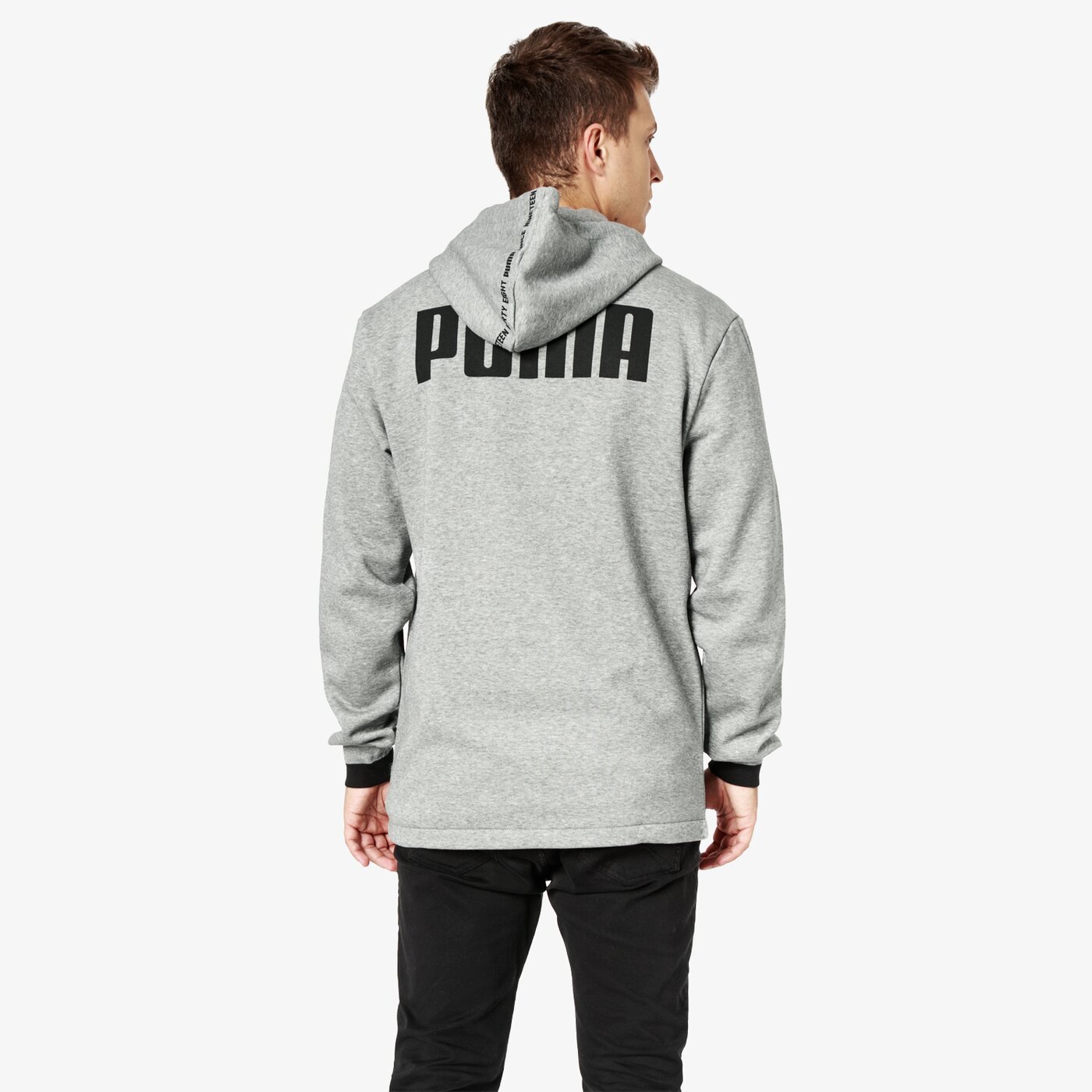 Bluza męska PUMA BLUZA REBEL BLOCK FZ HOODY FL 85240103 kolor szary