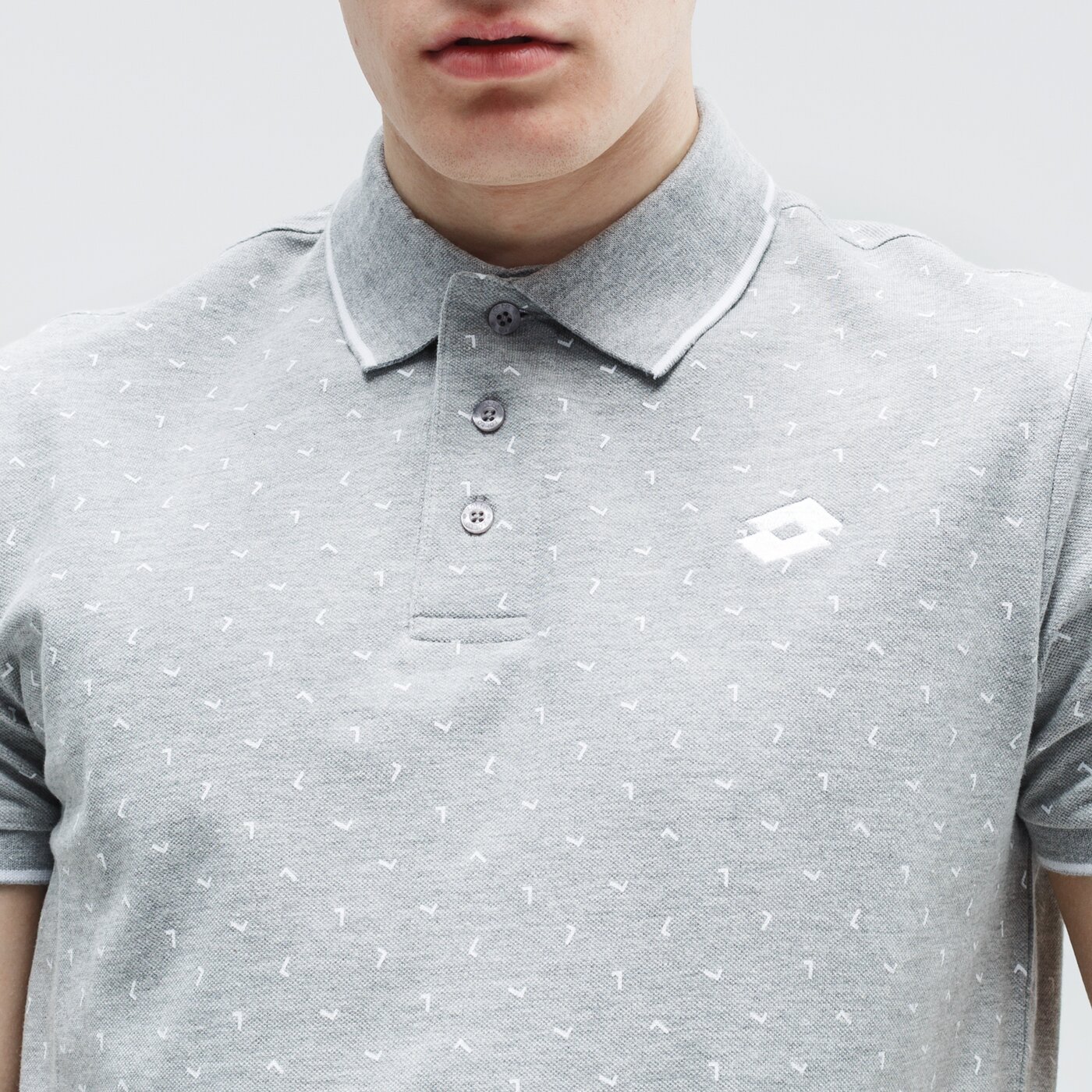 Koszulka polo męska LOTTO POLO ELBA MEL PQ 213346-5s7 kolor szary