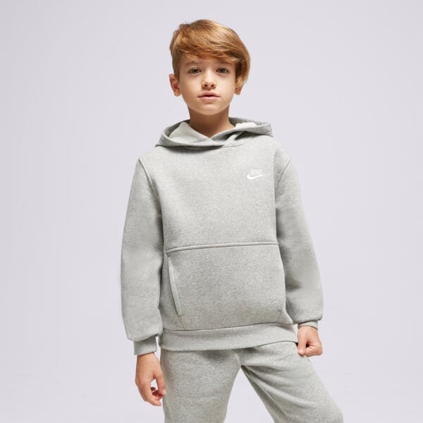 Bluza dziecięca NIKE BLUZA Z KAPTUREM K NSW CLUB BOY fd3000-063 kolor szary