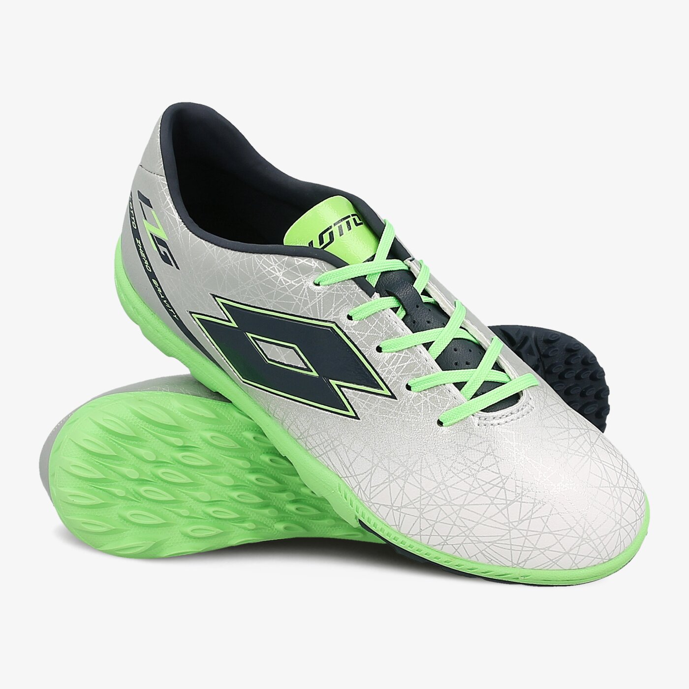 Buty piłkarskie dla dzieci LOTTO LZG VIII 700 TF JR s7192 kolor srebrny
