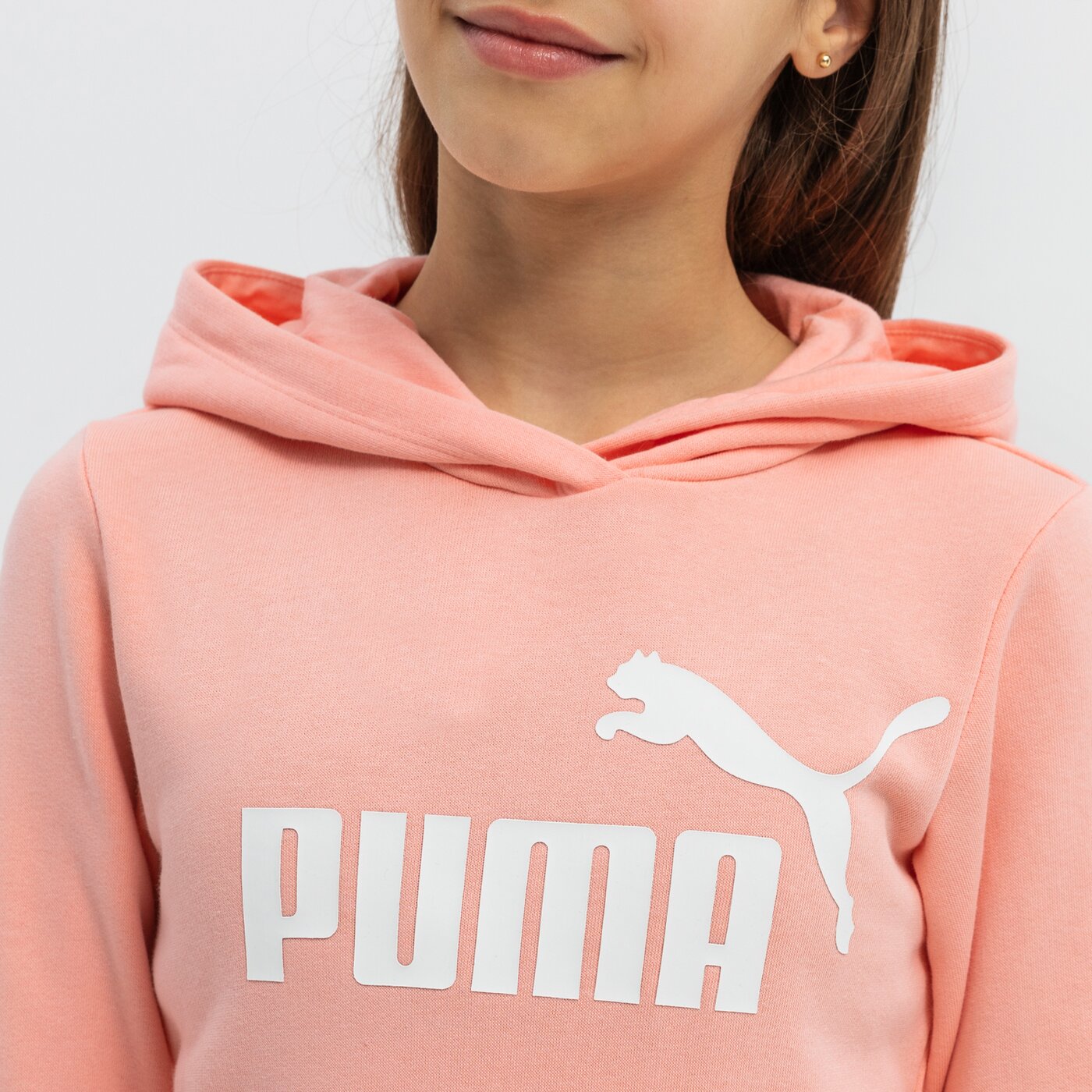 Bluza dziecięca PUMA BLUZA Z KAPTUREM ESS LOGO TR G 587030 26 kolor różowy