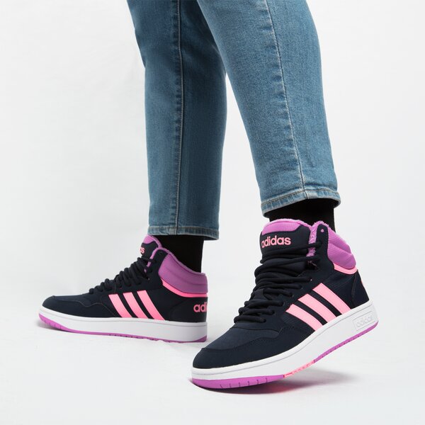 Buty dziecięce ADIDAS HOOPS MID 3.0 K gw6902 kolor granatowy