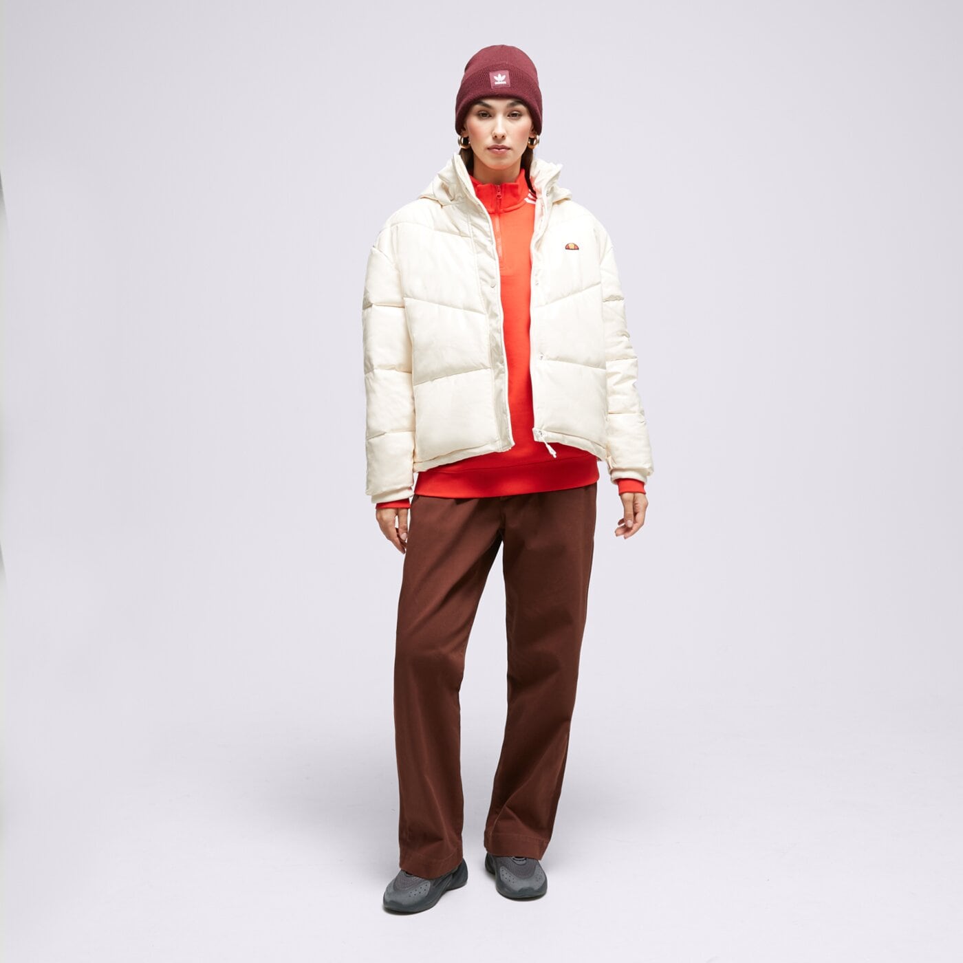 Kurtka zimowa damska ELLESSE KURTKA PUCHOWA TARANTINO OFF WHT PADDED JACKET sgt19170904 kolor beżowy
