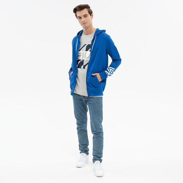 Bluza męska UMBRO BLUZA ROZPINANA Z KAPTUREM FW TERRACE ZIP 66063u-eh2 kolor niebieski