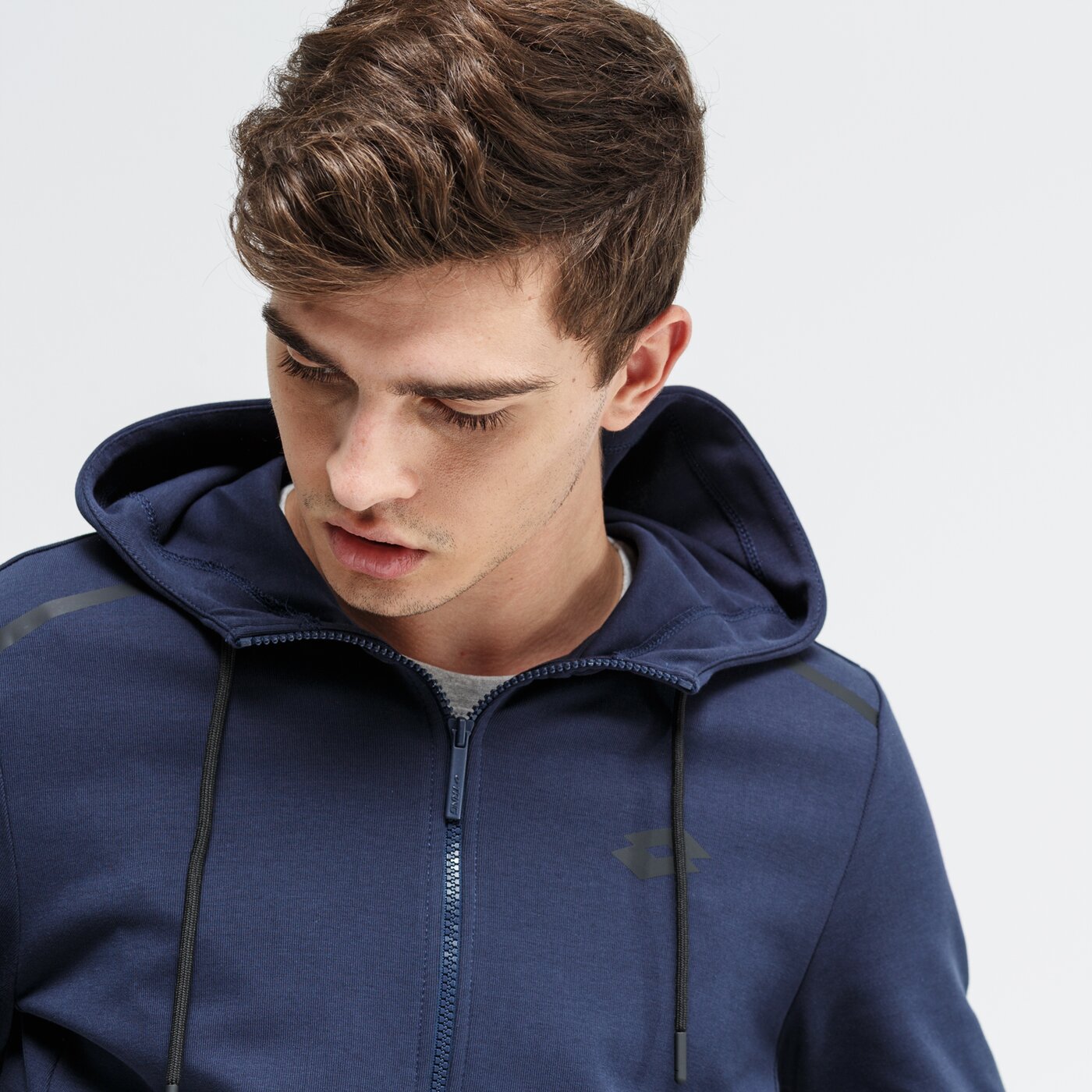 Bluza męska LOTTO BLUZA DINAMICO SWEAT FZ HD CO 211397-1cl kolor granatowy