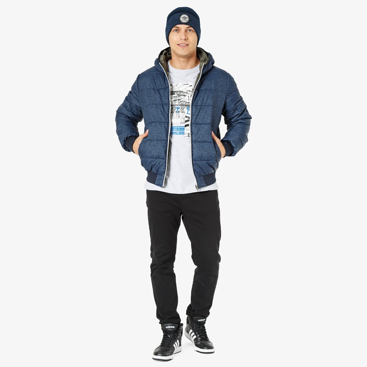 Koszulka męska UMBRO T-SHIRT SS RESULT ul38tsm56002 kolor szary