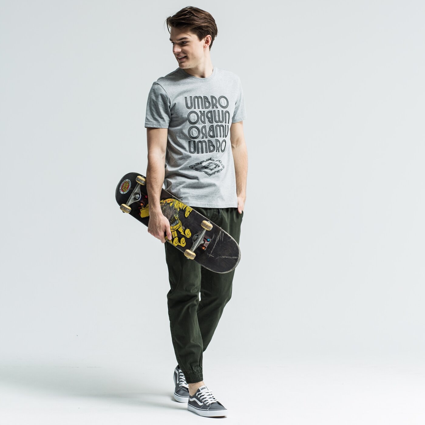 Koszulka męska UMBRO T-SHIRT SS VEZKO ul19tsm35002 kolor szary