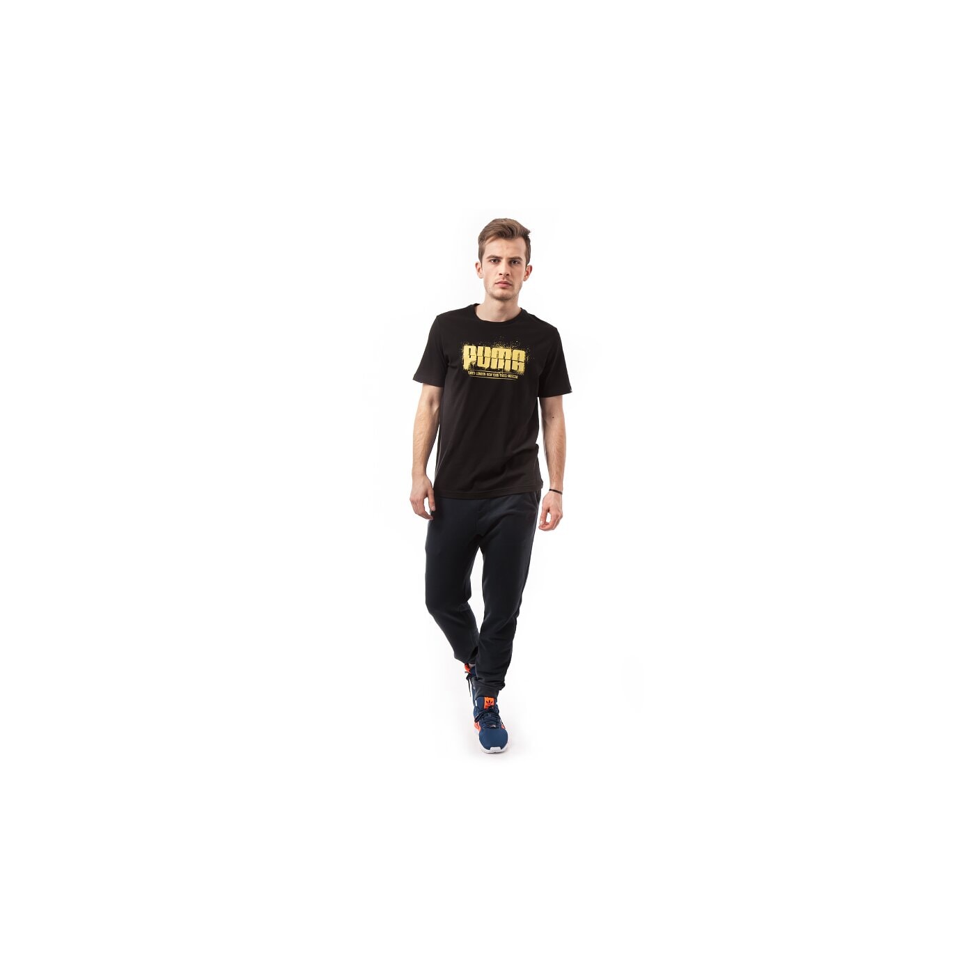 Koszulka męska PUMA T-SHIRT PUMA AROUND 83242901 kolor czarny