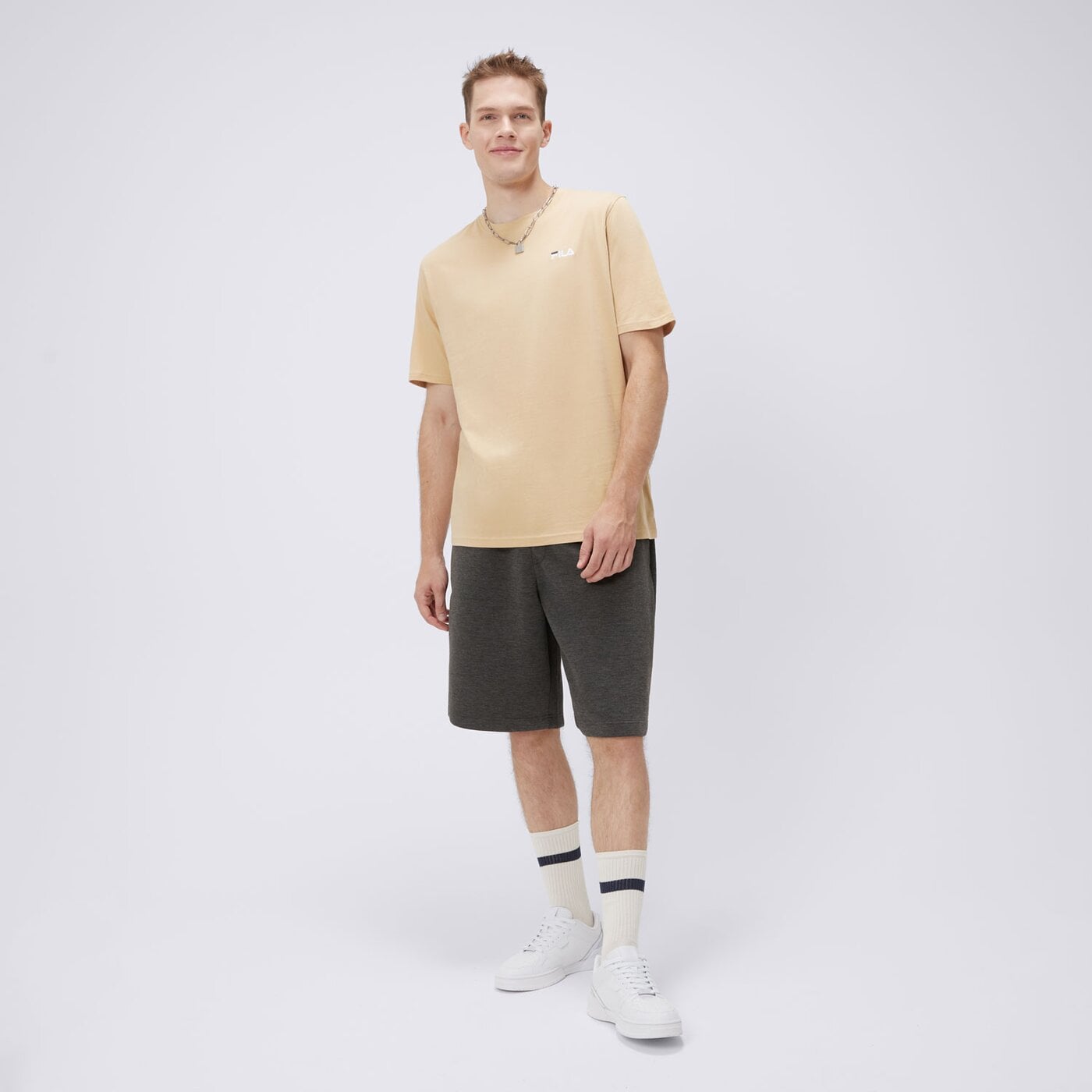 Koszulka męska FILA T-SHIRT DRINGO ss23spm229626 kolor beżowy