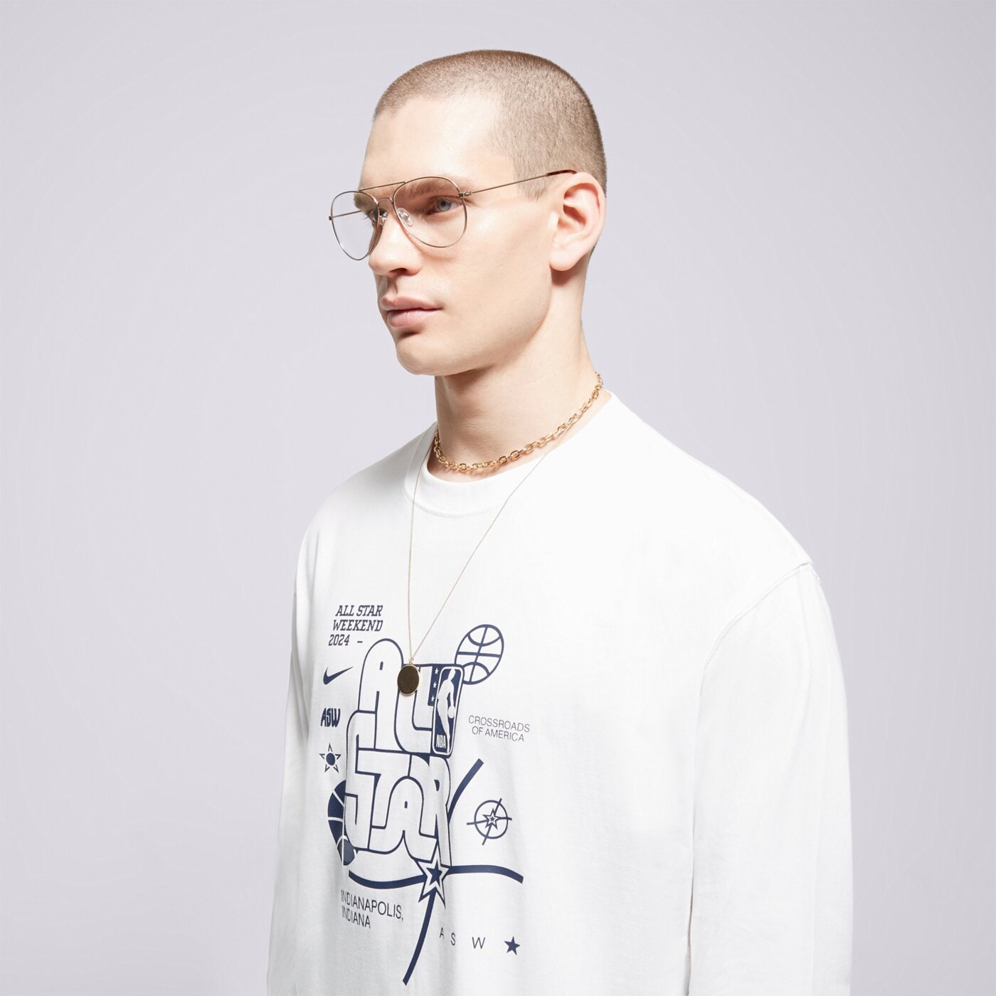 Koszulka męska NIKE T-SHIRT NBA M NK ASW M90 LS TEE N31 NBA fq6530-100 kolor biały