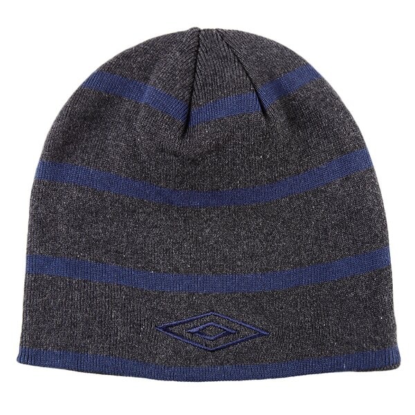 Czapka zimowa damska UMBRO CZAPKA STRIPE BEANIE GREY-NAV ul33cau22 kolor szary