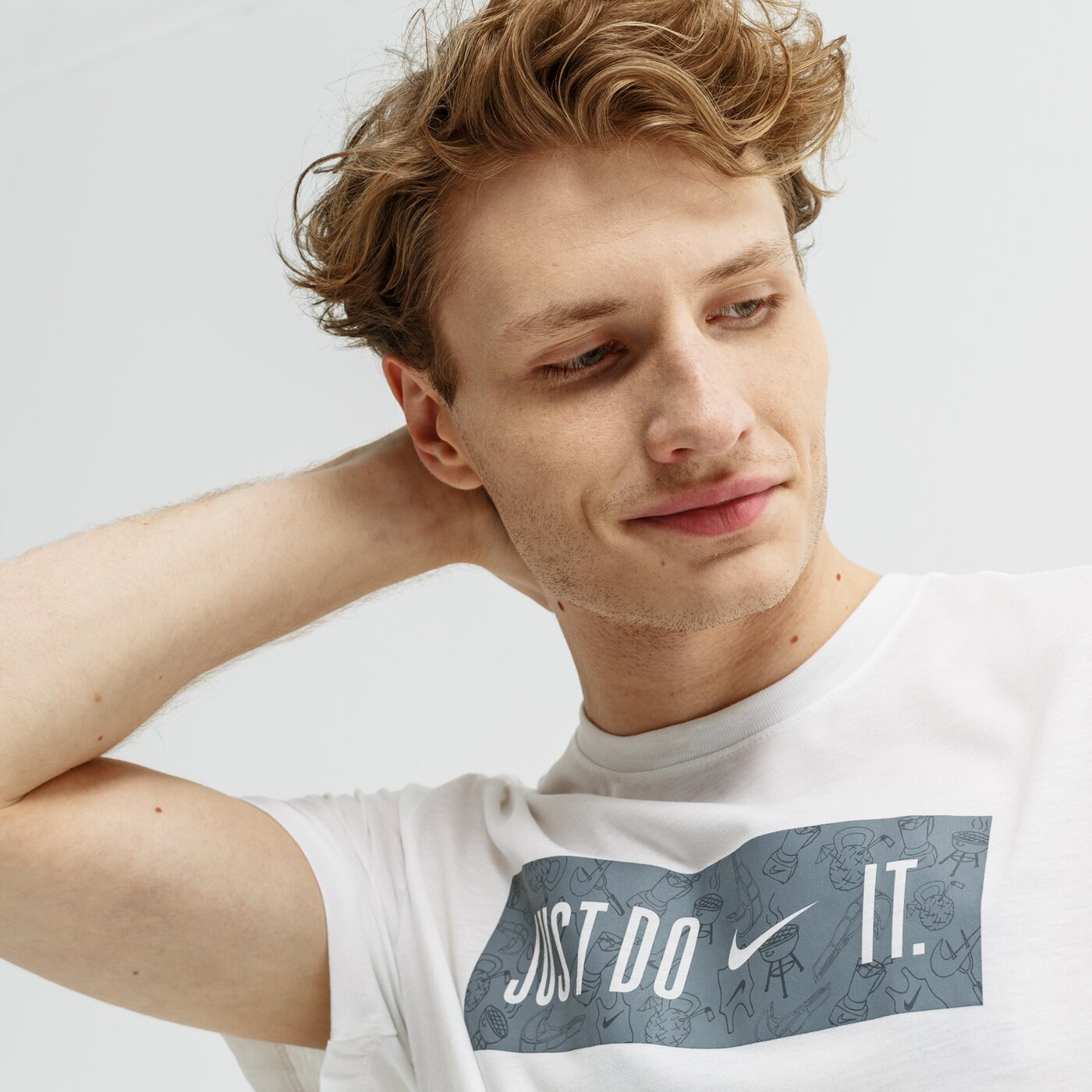 Koszulka męska NIKE T-SHIRT SS M NK DRY DB BLOCK 2.0 bq1851100 kolor szary