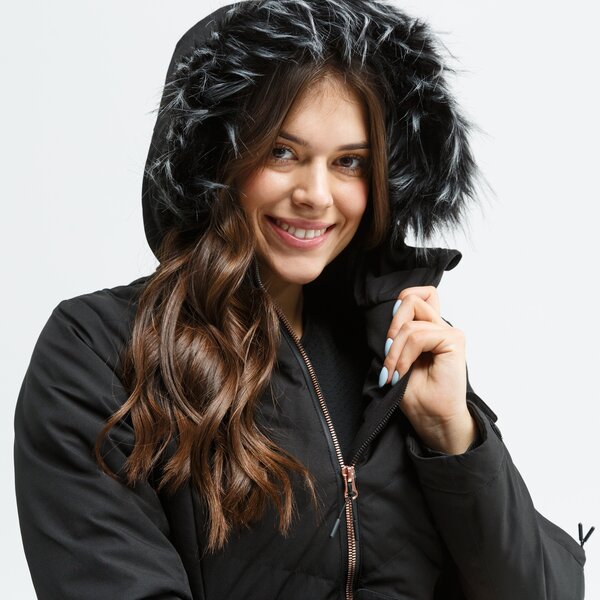Kurtka zimowa damska FEEWEAR KURTKA NARCIARSKA PUFFIN fw39kud50001 kolor czarny