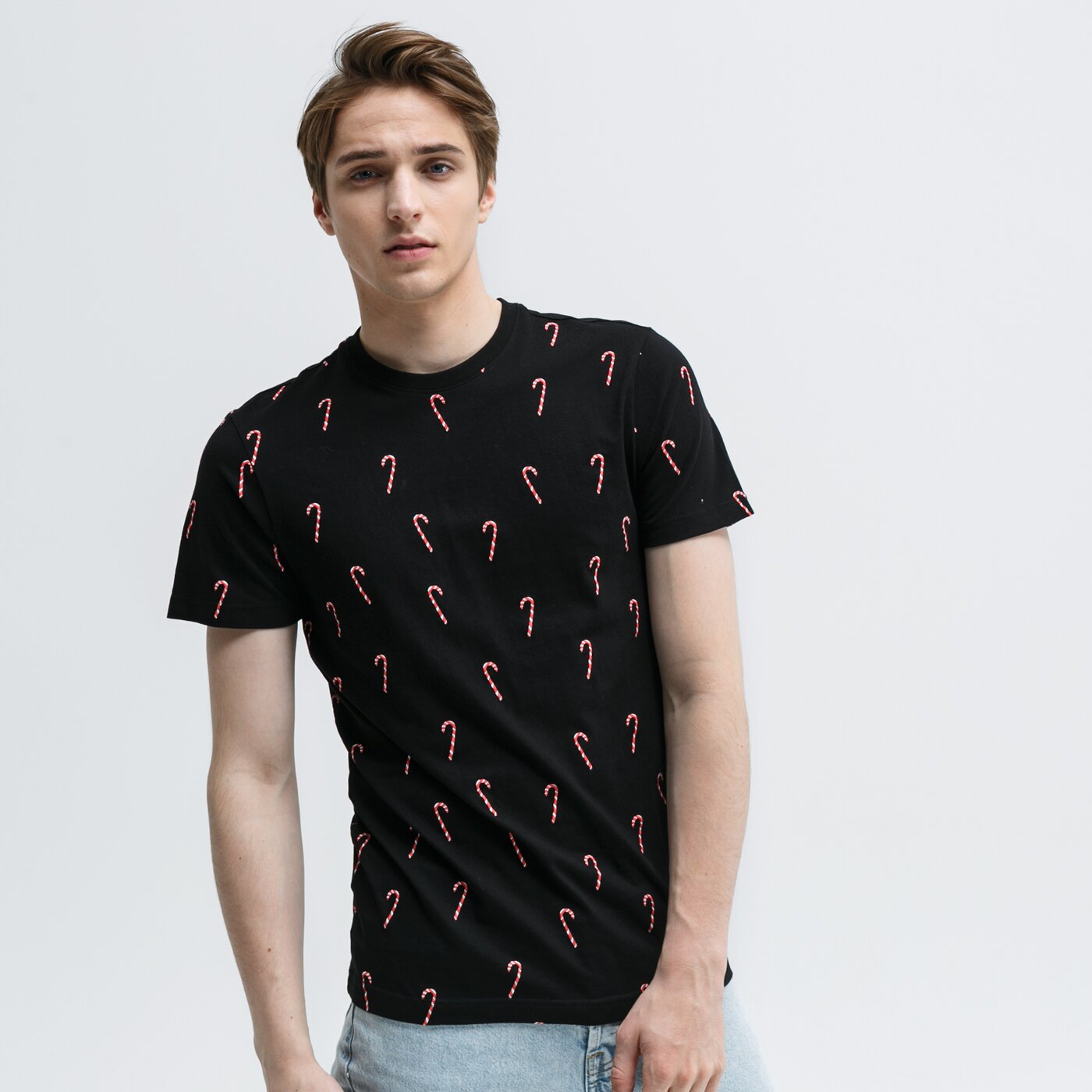 Koszulka męska FEEWEAR T-SHIRT CANDY CANE fw39tsm50001 kolor czarny