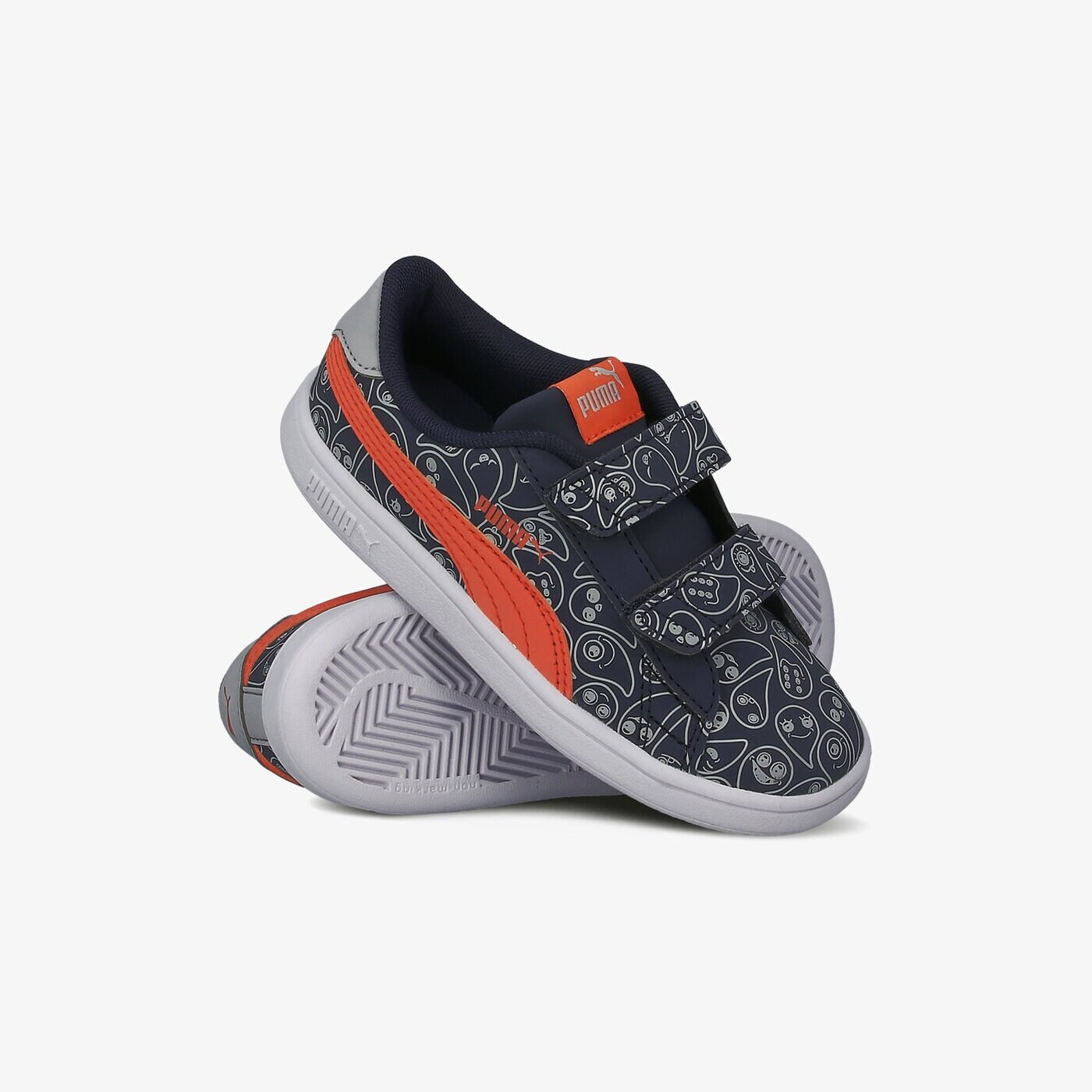 Buty dziecięce PUMA SMASH V2 MONSTER FAMILY V INF 37119202 kolor granatowy