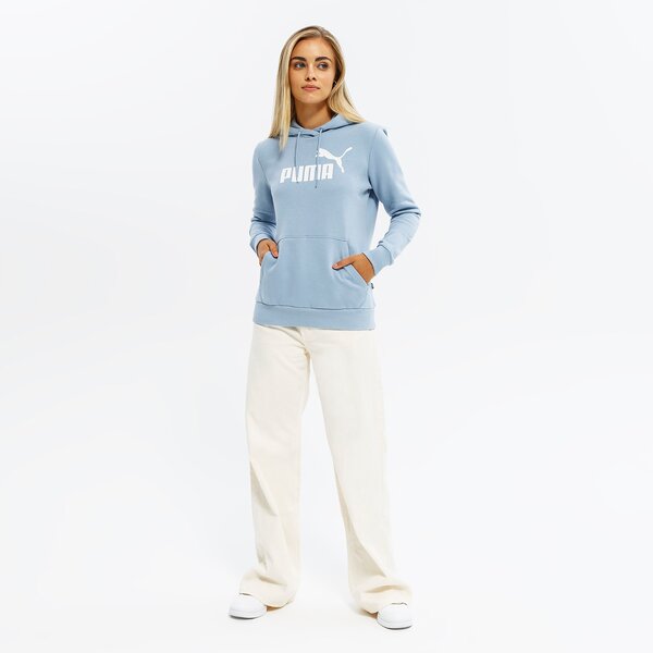 Bluza damska PUMA BLUZA Z KAPTUREM ESS LOGO FL (S) 586789 79 kolor niebieski