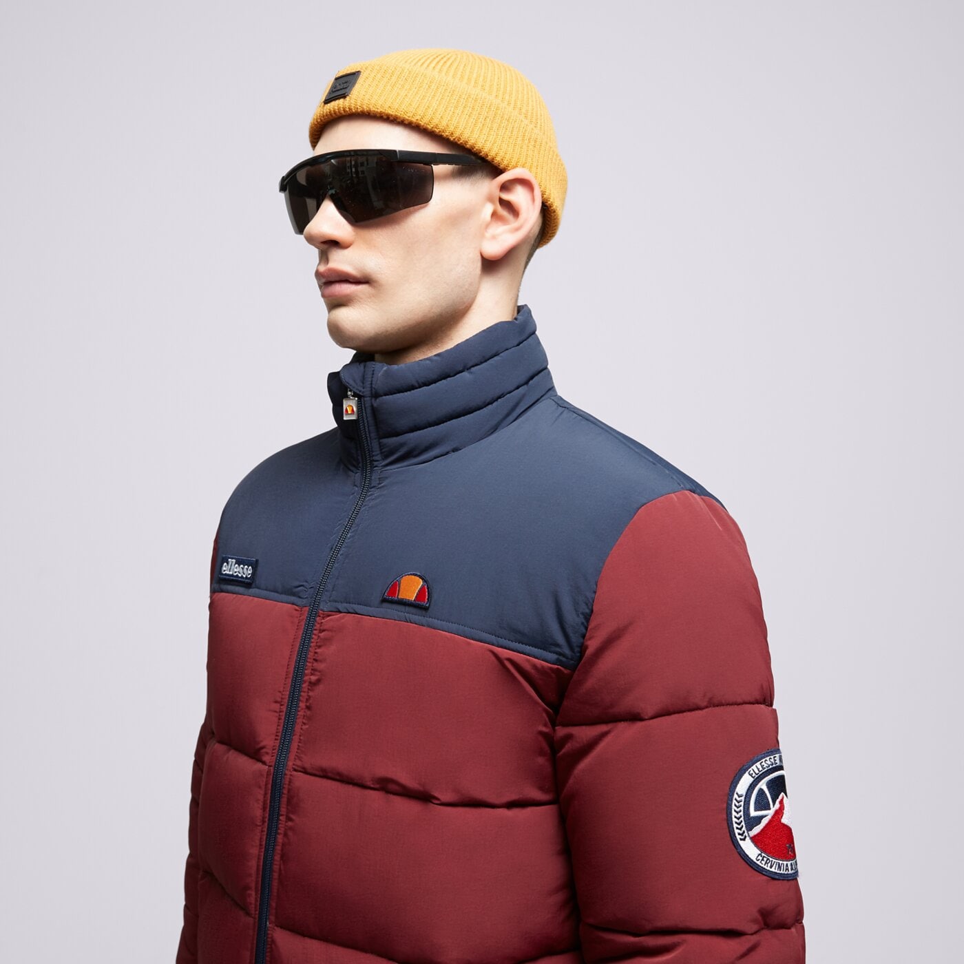 Kurtka zimowa męska ELLESSE KURTKA ZIMOWA NEBULA BRGND/NAVY PADDED JACKET shr12789803 kolor bordowy