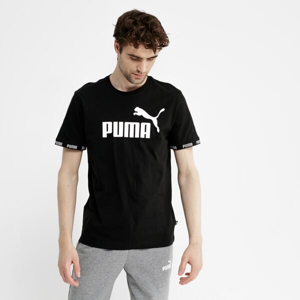 Koszulka męska PUMA T-SHIRT SS AMPLIFIED BIG LOGO 85424201 kolor czarny