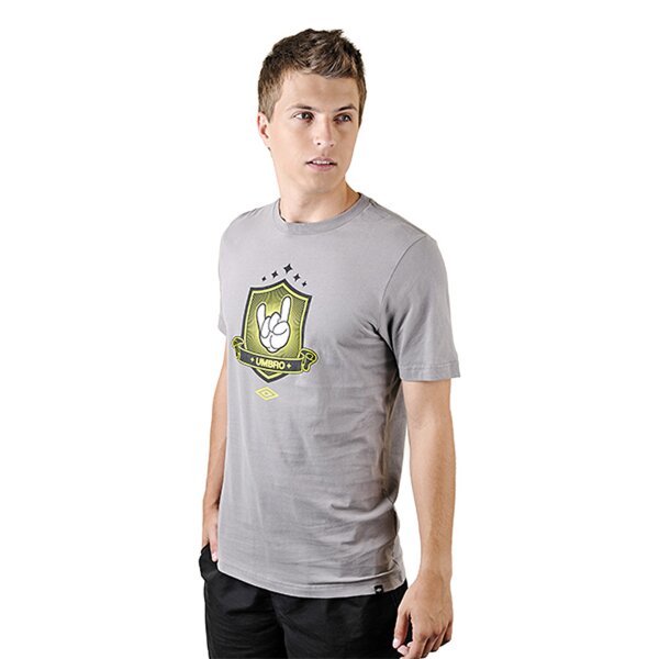 Koszulka męska UMBRO T-SHIRT SHIELD GRAPHIC TEE 60962uccp kolor szary