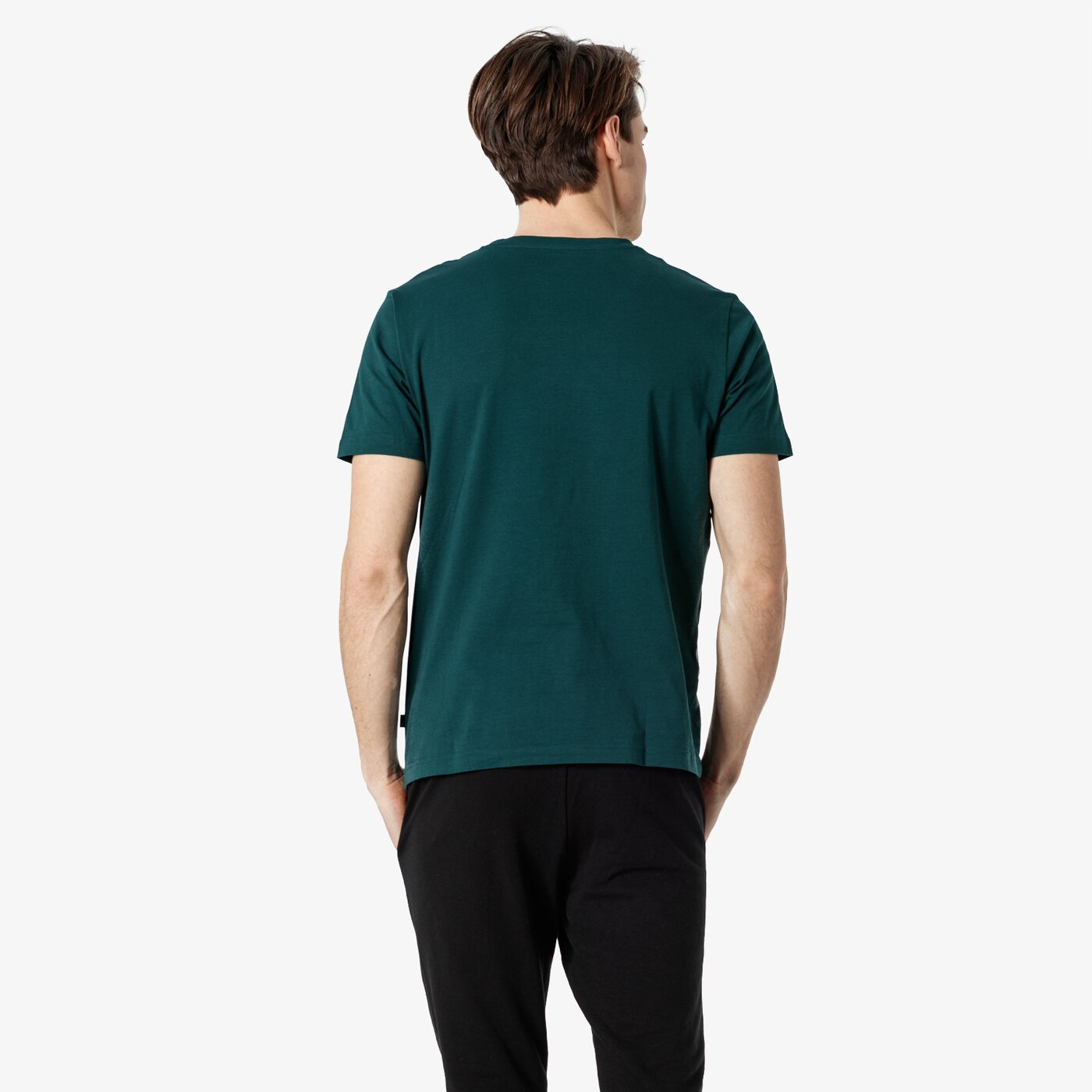 Koszulka męska PUMA T-SHIRT SS PUMA WORDING 85407230 kolor zielony