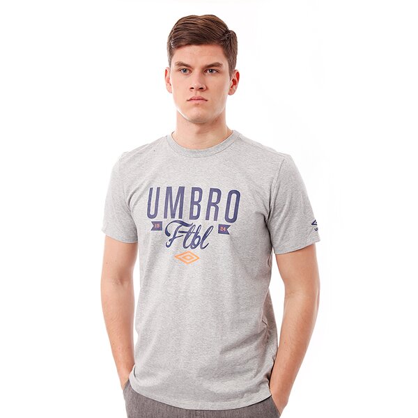Koszulka męska UMBRO T-SHIRT GRPHC FTBL TEE 62513u263 kolor szary