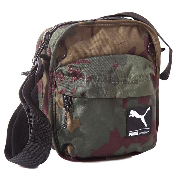 Torba sportowa damska PUMA TOREBKA FOUNDATION PORTABLE DARK OLIVE-CAMO 7171111 kolor khaki