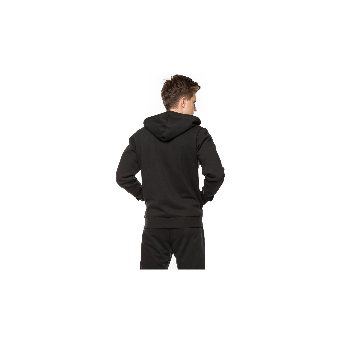 Bluza męska UMBRO BLUZA HOODED FULL ZIP 63167u060 kolor czarny