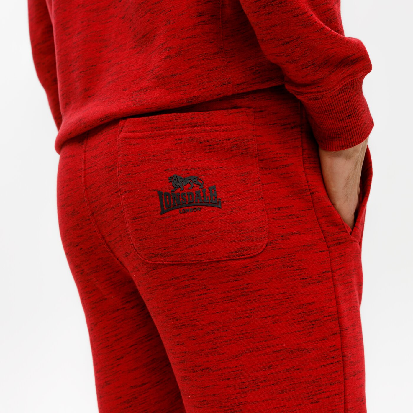 Spodnie dresowe męskie LONSDALE SPODNIE WELLINGHAM 1138682590 kolor czerwony