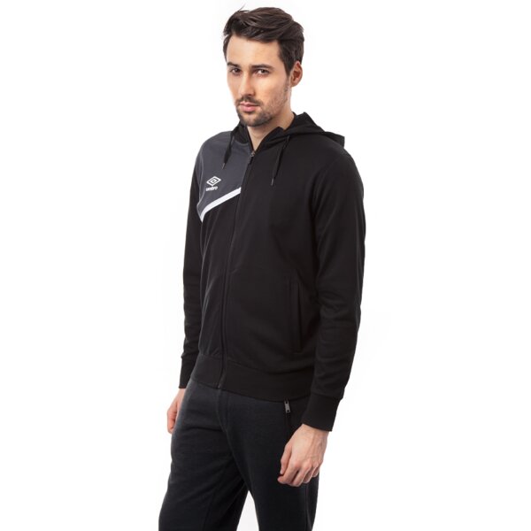 Bluza męska UMBRO BLUZA HOODED FULL ZIP JACKET 62963uc44 kolor czarny