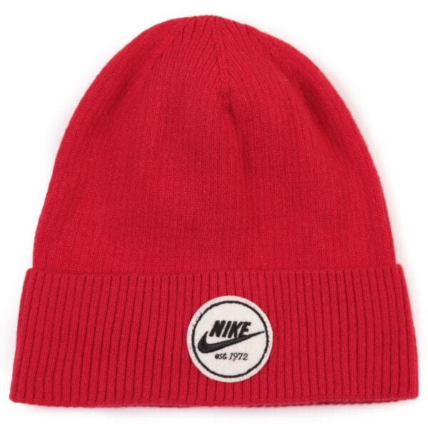 Czapka zimowa damska NIKE CZAPKA BEANIE CUFFED-CORE RED 628672687 kolor czerwony