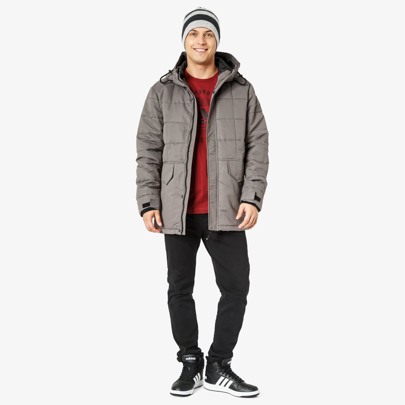 Kurtka zimowa męska LOTTO KURTKA NEPTUNE lo38kum21001 kolor szary