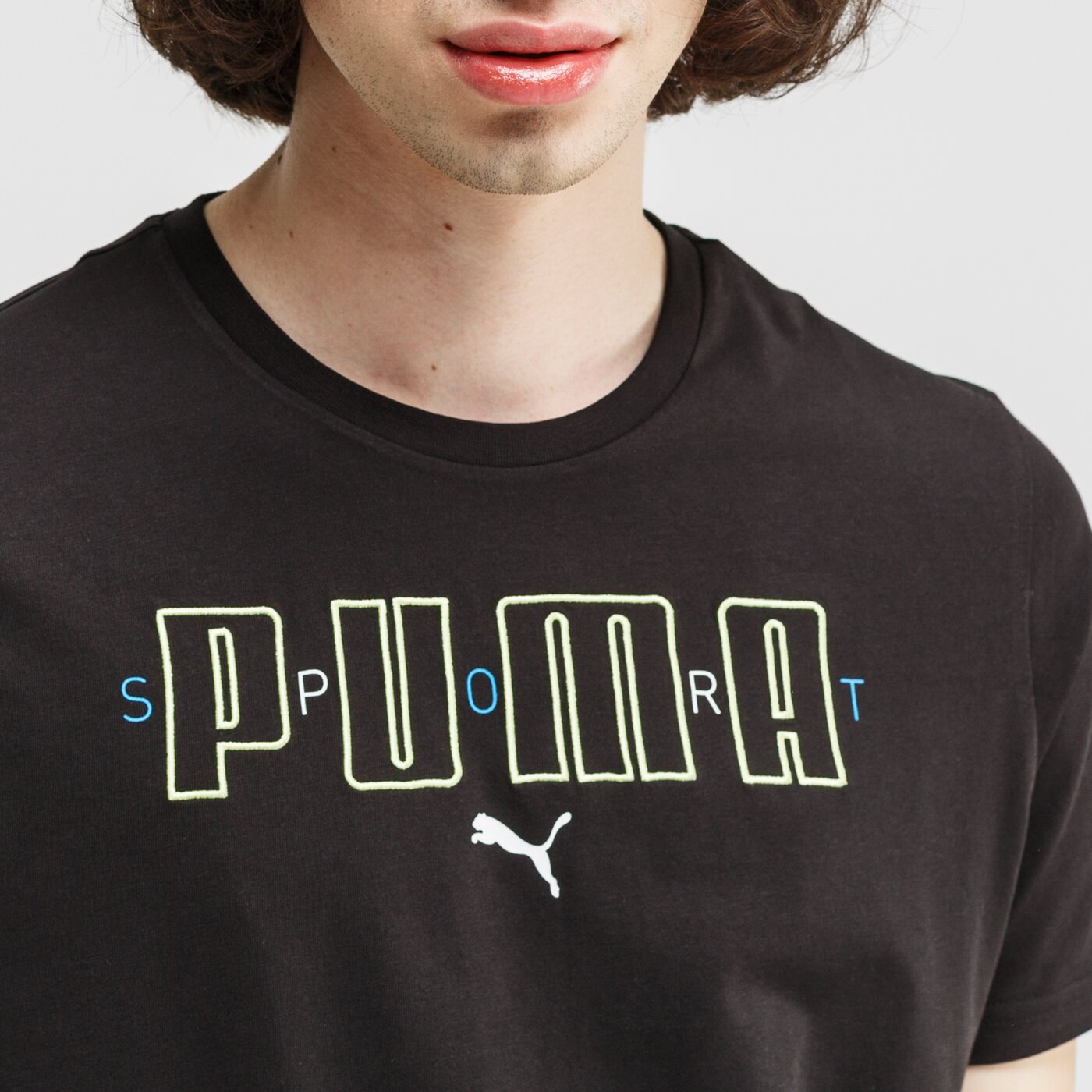 Koszulka męska PUMA T-SHIRT PUMA BRAND 584509 01 kolor czarny