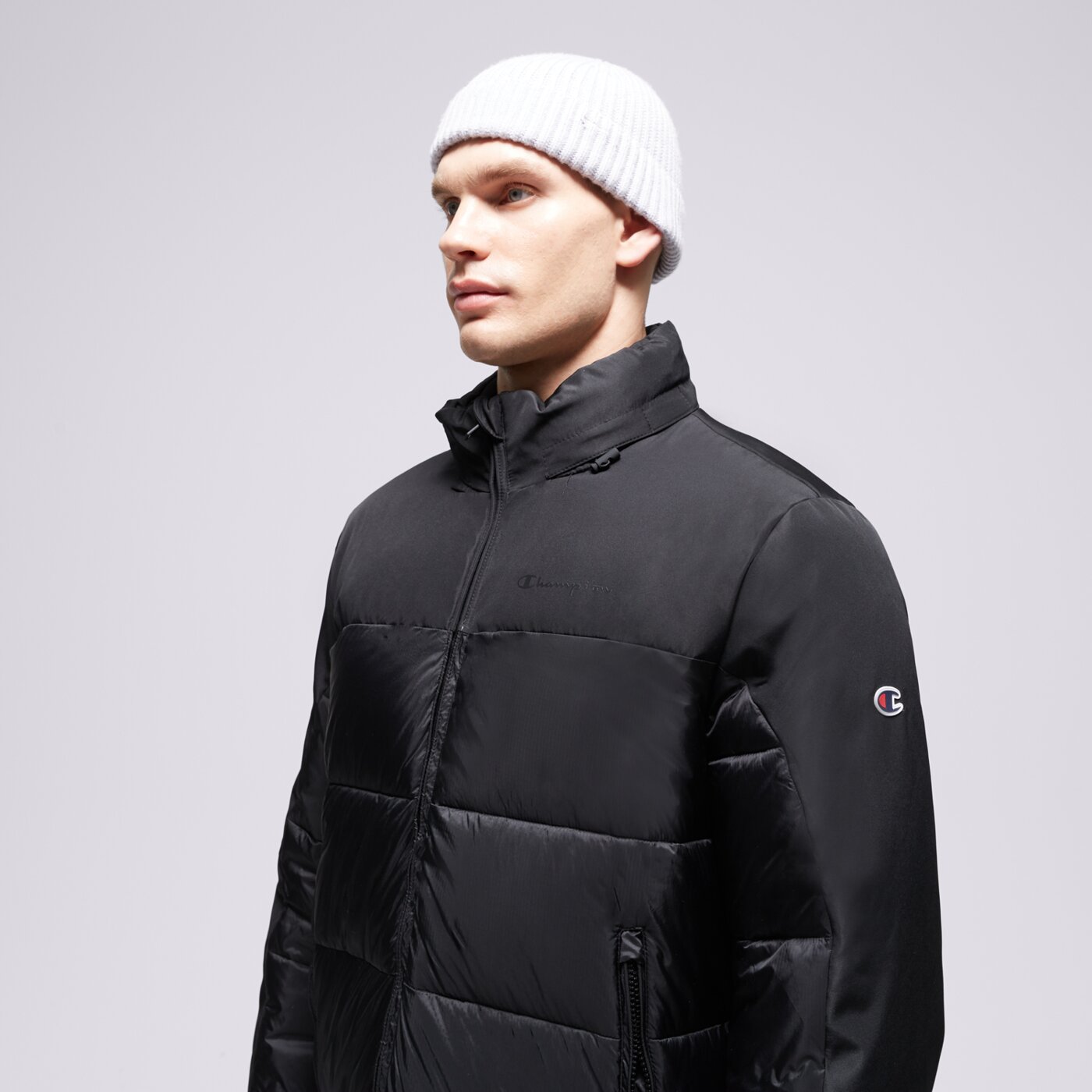 Kurtka zimowa męska CHAMPION KURTKA PUCHOWA JACKET 219191kk001 kolor czarny