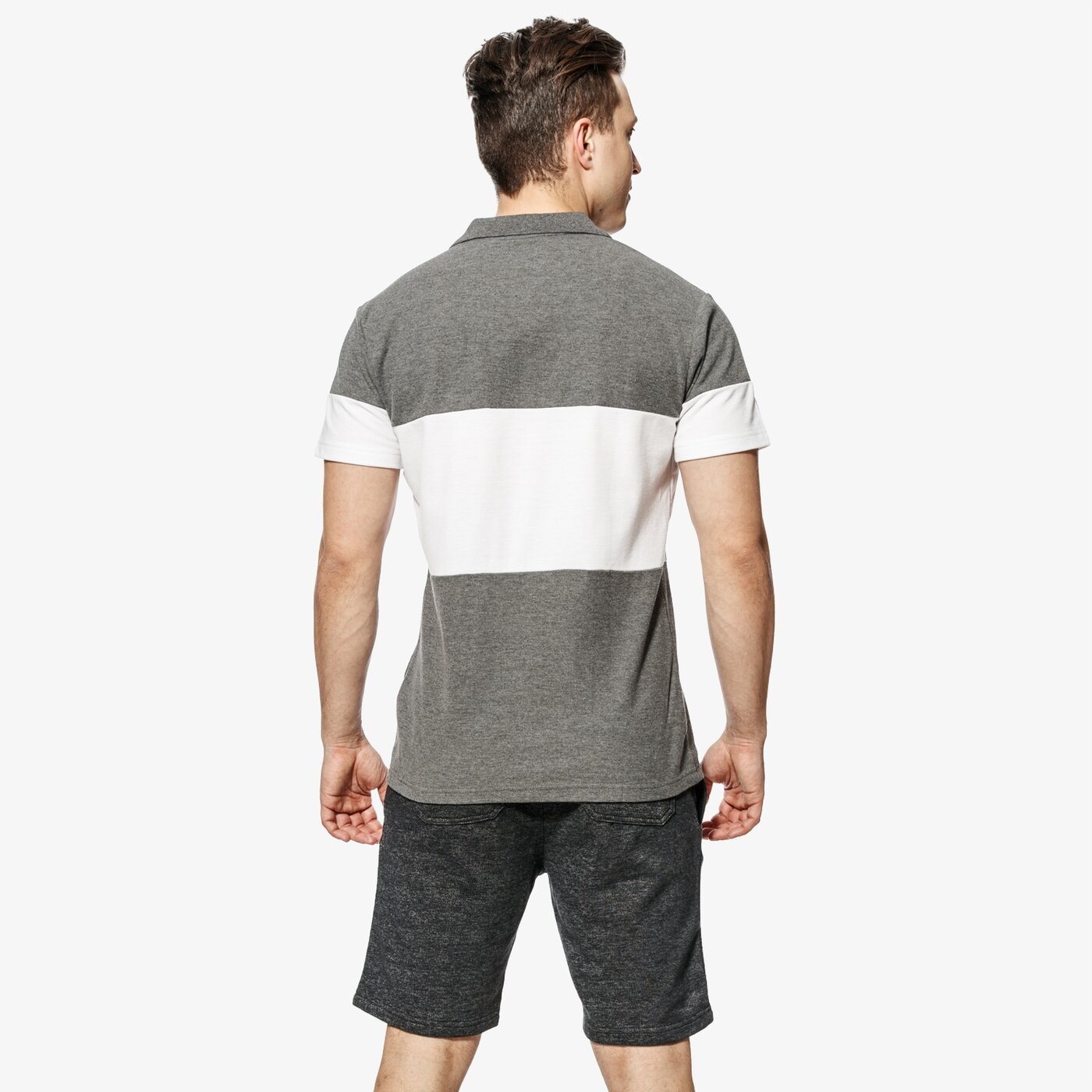 Koszulka polo męska UMBRO POLO BRUCE ul18pom05004 kolor szary