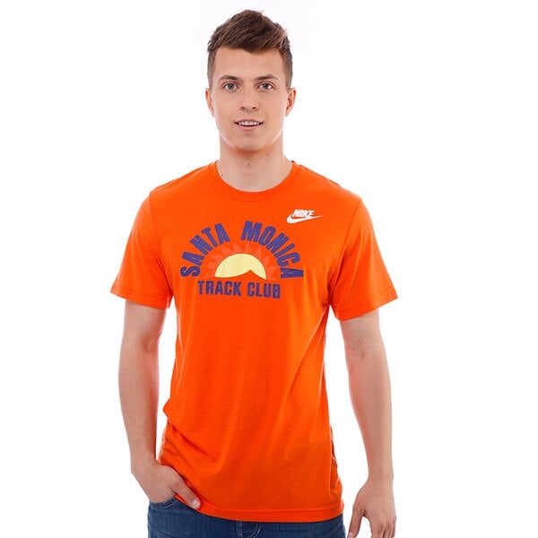 Koszulka męska NIKE T-SHIRT RU SANTA MONICA TRACK CLUB TEE 534289852 kolor pomarańczowy