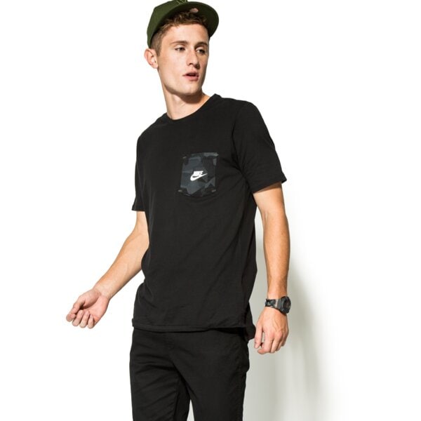 Koszulka męska NIKE T-SHIRT NIKE TEE-DROP HEM POCKET 805208010 kolor czarny