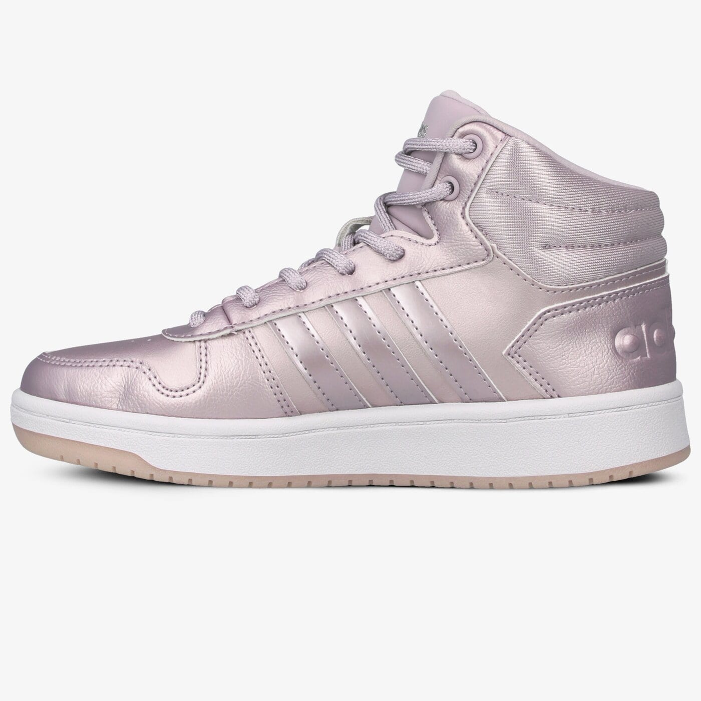 Buty sportowe damskie ADIDAS HOOPS 2.0 MID ef0121 kolor fioletowy